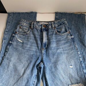 Garage Blue Straight Leg Jeans